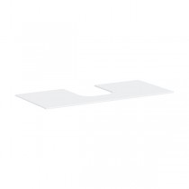 Hansgrohe Xevolos E Konsole 1180/550 mit Ausschnitt mittig für Aufsatzwaschtisch geschliffen 500/480 und 600/480 Mattweiß