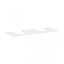 Hansgrohe Xevolos E Konsole 1370/550 mit 2 Ausschnitten für Aufsatzwaschtisch geschliffen 500/480 Mattweiß
