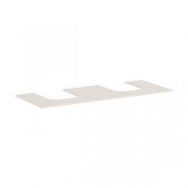 Hansgrohe Xevolos E Konsole 1370/550 mit 2 Ausschnitten für Aufsatzwaschtisch geschliffen 500/480 Sandbeige Matt