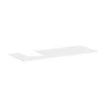 Hansgrohe Xevolos E Konsole 1370/550 mit Ausschnitt links für Aufsatzwaschtisch geschliffen 500/480 Mattweiß