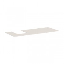 Hansgrohe Xevolos E Konsole 1370/550 mit Ausschnitt links für Aufsatzwaschtisch geschliffen 500/480 Sandbeige Matt