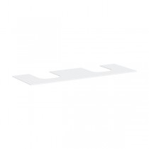 Hansgrohe Xevolos E Konsole 1570/550 mit 2 Ausschnitten für Aufsatzwaschtisch geschliffen 600/480 Mattweiß
