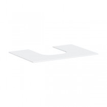 Hansgrohe Xevolos E Konsole 780/550 mit Ausschnitt mittig für Aufsatzwaschtisch geschliffen 500/480 und 600/480 Mattweiß