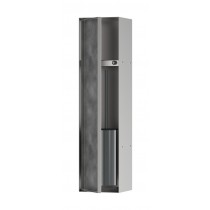 Hansgrohe XtraStoris Rock Einbau Toilettenbürstenhalter mit Ablage und befliesbarer Tür Edelstahl gebürstet