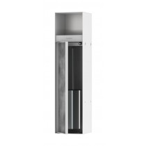 Hansgrohe XtraStoris Rock Einbau Toilettenbürstenhalter mit Papierhalter und befliesbarer Tür Mattweiß