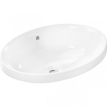 Hansgrohe Xuniva D Einbauwaschtisch 550/400 ohne Hahnloch mit Überlauf, SmartClean Weiß