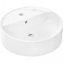 Hansgrohe Xuniva S Aufsatzwaschtisch 450/450 mit Hahnloch und Überlauf, SmartClean Weiß