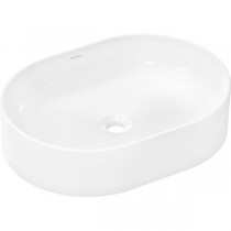 Hansgrohe Xuniva U Aufsatzwaschtisch 550/400 ohne Hahnloch und Überlauf, SmartClean Weiß