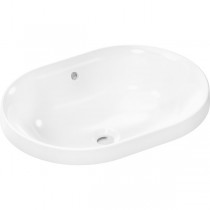 Hansgrohe Xuniva U Einbauwaschtisch 550/400 ohne Hahnloch mit Überlauf, SmartClean Weiß