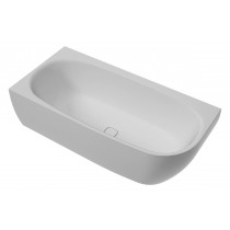 Hoesch Badewanne iSensi Eck 1900x900 Monoblock links mit Überlaufbefüllung weiß, angeformter Schürze weiß