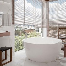 HO BW iSensi Rund 1500 Monolith mit Überlaufschlitz in Chrom