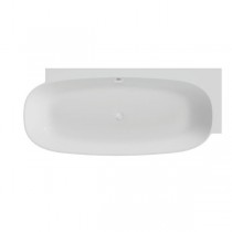 Hoesch Badewanne LaBrillante 1800x800 Ecke Rechts  Weiß Matt, mit Überlauf