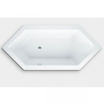 Hoesch Badewanne Scelta 6-Eck 2000x900 Überlauf links, weiß