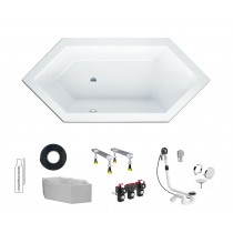 HOESCH Badewanne Scelta 6-Eck 2000x900, weiß - ABVERKAUF