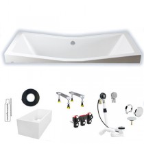 Hoesch Foster 1900x900x470 mm Rechteckbadewanne Einbaubadewanne Weiß 6697.010