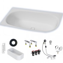 Hoesch iSENSI 1800x800x450 mm Eck-Badewanne Einbaubadewanne Links Weiß 3849.010