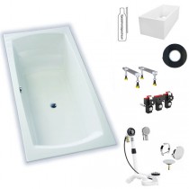 Hoesch Largo 1800x800x480 mm Rechteckbadewanne Einbaubadewanne Weiß 3696.010