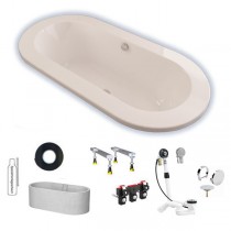 Hoesch Philippe Starck 1800x900x440 Oval-Badewanne Einbaubadewanne Weiß 6020.010