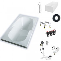 Hoesch Regatta 1600x700x460 mm Rechteckbadewanne Einbaubadewanne Weiß 6457.010