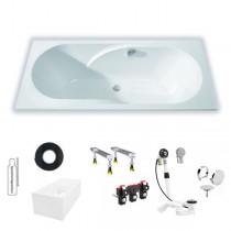 Hoesch Regatta 1800x800x460 mm Rechteckbadewanne Einbaubadewanne Weiß 6456.010