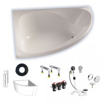 Hoesch Spectra 1400x1400x480 mm Eck-Badewanne Einbaubadewanne ohne angeformter Schürze Weiß 3653.010