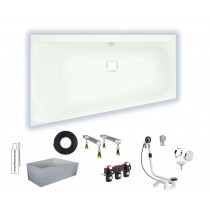 Hoesch Thasos links 1500x1000 Acryl Trapez-Badewanne weiß 3745.010