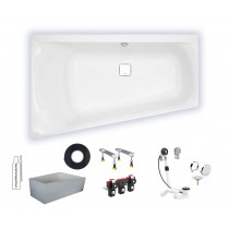 Hoesch Thasos links 1750x1100 Trapez-Badewanne Acryl 3747.010
