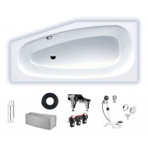 Kaldewei Advantage Mini rechts 1570x750 Raumsparwanne 224600010001