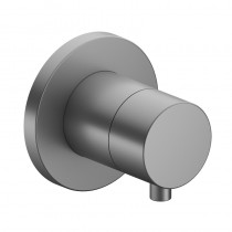 KE 2-Wege Ab-u.Umstellv.IXMO Comf.59557, rund, Aluminium-finish