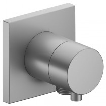 KE Absperrventil IXMO Comf. 59541, eckig Schlauchanschluss, Aluminium-finish