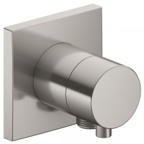 KE Absperrventil IXMO Comf. 59541, eckig Schlauchanschluss, Nickel gebürstet