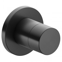 KE Absperrventil IXMO Pure 59541, rund, Schwarzchrom gebürstet
