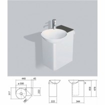 Alape Waschplatz Insert1 5241000 Anthrazit Braun