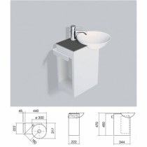 Alape Waschplatz Insert2 5242000 Anthrazit Braun