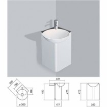 Alape Waschplatz Insert5 5245000 Anthrazit Braun