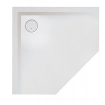 Hoesch Duschwanne Muna Fünfeck 900x900x30 mit Antirutsch, Material Solique, weiß