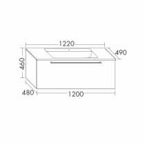 Burgbad Bel Glas-Waschtisch + Unterschrank 1220 PG4  
