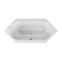 Acryl-Badewanne Andros 200 x 90 x 46cm weiss Bodenlänge 123cm, 250 Liter