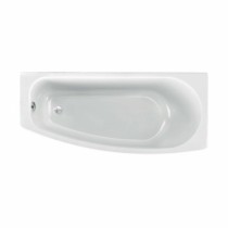 Acryl-Badewanne Compact 169 x 74 x 43cm weiss rechts Bodenlänge 132cm, 218 Liter