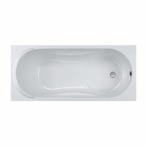 Acryl-Badewanne Elja 180 x 80 x 40/43,5cm weiss Bodenlänge 137,5cm, 250 Liter