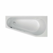 Acryl-Badewanne Hiddensee 160 x 80 x 39,5cm weiss rechts Bodenlänge 120cm, 170 Liter