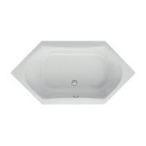 Acryl-Badewanne Ina 200 x 100 x 40,5cm weiss Bodenlänge 120,5cm, 245 Liter