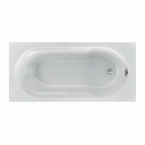 Acryl-Badewanne Julia 160 x 75 x 43,5cm weiss Bodenlänge 124,5cm, 195 Liter