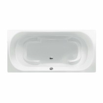 Acryl-Badewanne Kanaga 190 x 90 x 50cm weiss Bodenlänge 134,5cm, 340 Liter