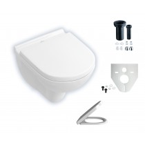 Villeroy & Boch O.Novo Compact wandhängendes-Tiefspül-WC offener Spülrand mit CeramicPlus