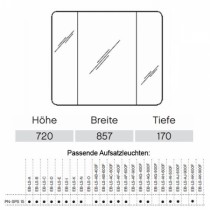 Pelipal Pineo Spiegelschrank Comfort N PG1,PG2  