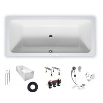 Duravit D-Code 1800x800mm, 700101000000000,  Badewanne Einbauversion, zentraler Ablauf, weiß