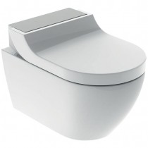 Geberit AquaClean Tuma Comfort WC-Komplettanlage Wand-WC Edelstahl gebürstet