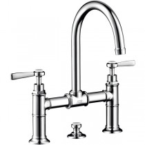 Hansgrohe Zweigriff Waschtischarmatur 220 Axor Montreux Brücke Hebelgriff chrom