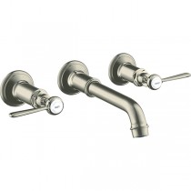 Hansgrohe 3-Loch Waschtischarmatur Axor Montreux Wand Fertigset Hebelgriff BN